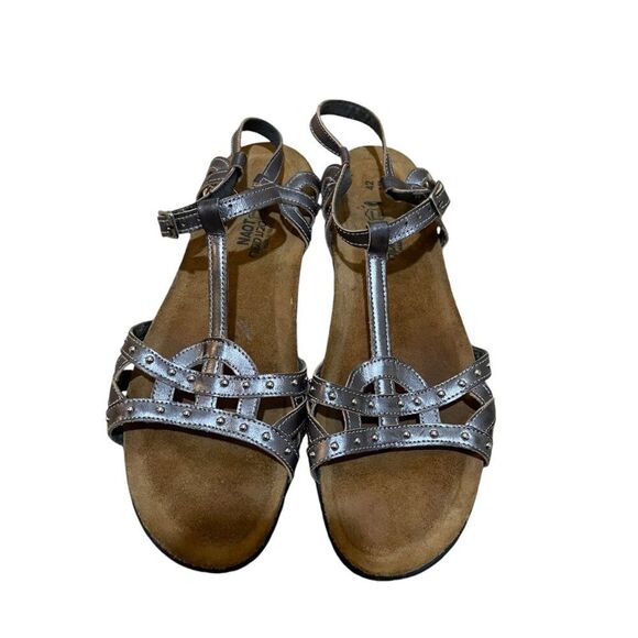 Naot Size 42 11 Elinor Mirror Leather Metallic Sandals - Picture 1 of 9